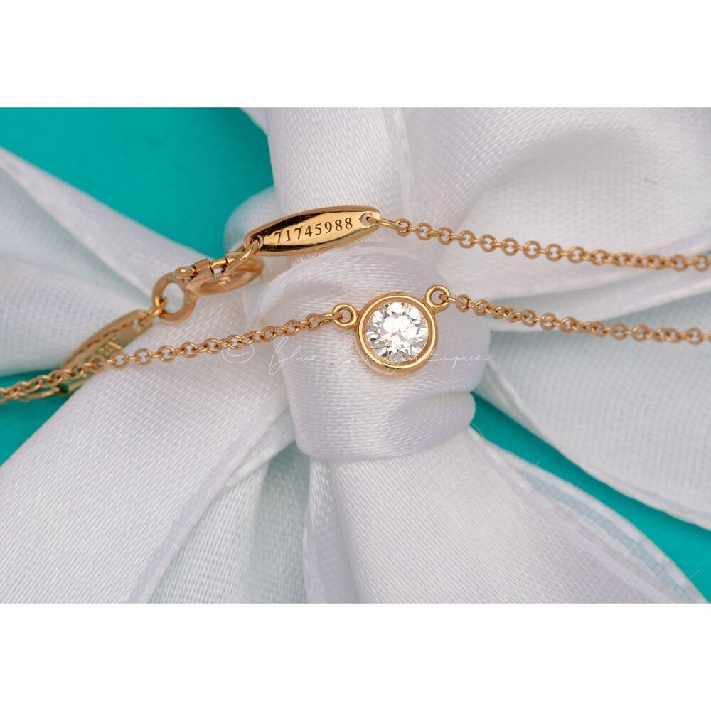 Tiffany & Co. Elsa Peretti “Diamonds By The Yard” Necklace 18k Yellow Gold 0.30 - Picture 5 of 10